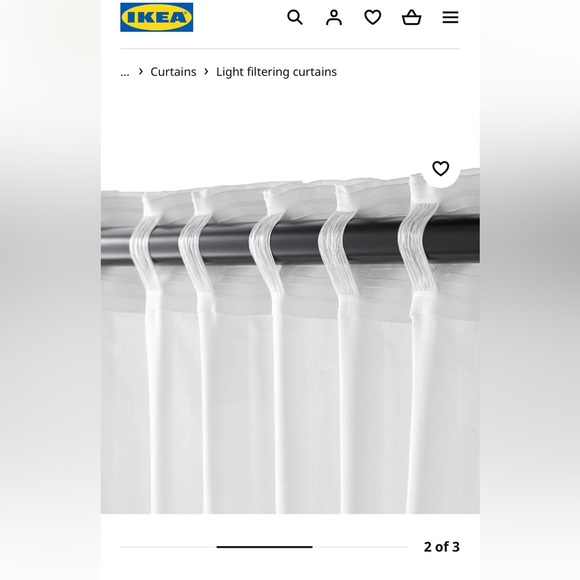Sold NWT Multiple available IKEA VIVAN curtain set of two in package - Picture 12 of 13